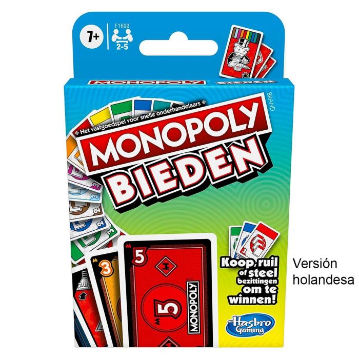 Juego Monopoly Bid Holandés F1699 Hasbro Gaming