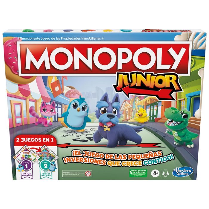 Monopoly Junior 2 Juegos En 1 F8562 Hasbro Gaming 1