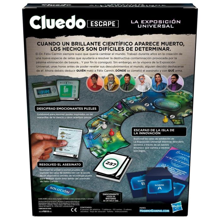 Juego Cluedo Escape: Exposición Universal F8818 Hasbro 4