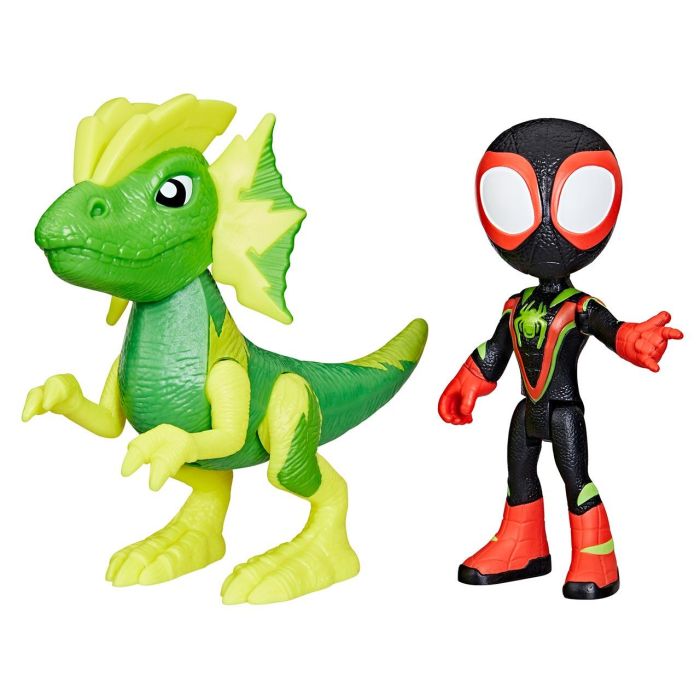 Figuara spidey dino webs miles morales y marvel electrosaurus 6.4x1.78x1.52 cm 1