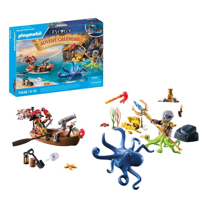 Playmobil 71636 Calendario de Adviento Piratas: 24 sorpresas para una aventura de bucaneros y tesoros, +4 años 1 Playmobil 71636 Calendario de Adviento Piratas: 24 sorpresas para una aventura de bucaneros y tesoros, +4 años 1