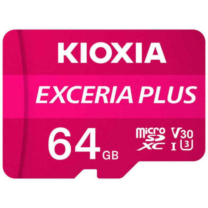 Tarjeta de Memoria Micro SD con Adaptador Kioxia Exceria Plus Rosa Clase 10 UHS-I U3 3
