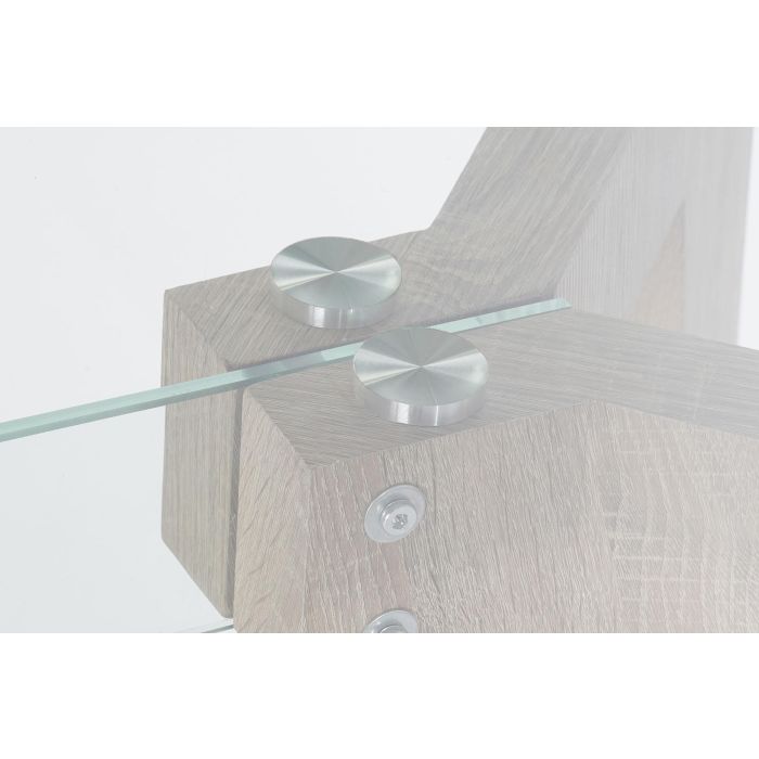 Mesa de Comedor DKD Home Decor Cristal Gris Transparente Madera MDF (160 x 90 x 75 cm) 3