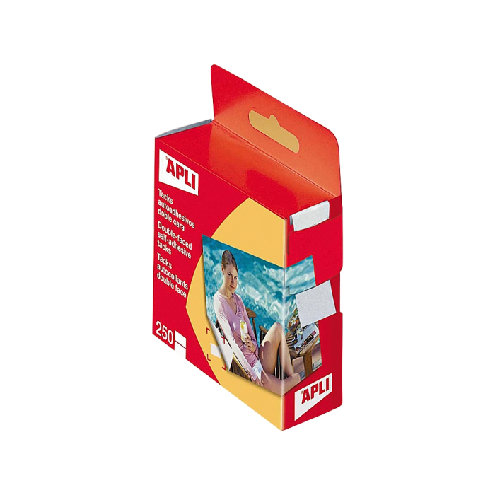 Apli Tacks Autoadhesivos Doble Cara Caja 250 Unidades 12 x 16 mm 1