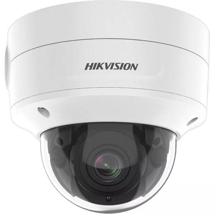 Hikvision Cámara IP Minidomo 8MP 4K AcuSense 2.8-12mm Antivandálico IR40 WDR H.265+ IK10 IP66 PoE Audio Alarma
