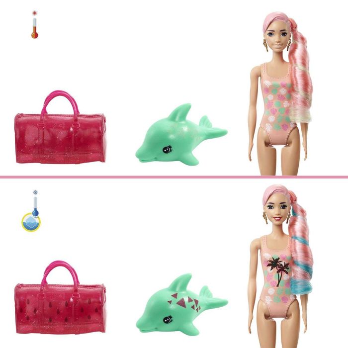 Muñeca Barbie Color Reveal Con Espuma Sandia Gtn19 Mattel 3 Muñeca Barbie Color Reveal Con Espuma Sandia Gtn19 Mattel 3
