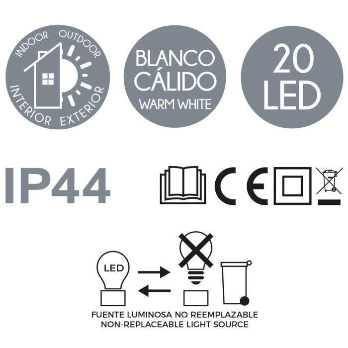 Guirnalda Exterior 20 Led Blan Home Deco Factory 6 Guirnalda Exterior 20 Led Blan Home Deco Factory 6