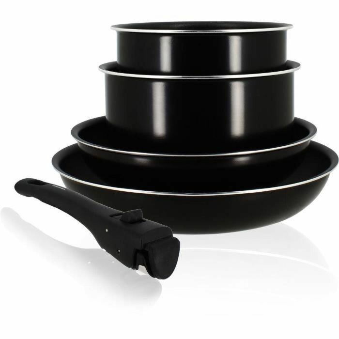 Menastyl 6020437 Batería de cocina Inducción 5 piezas Aluminio antiadherente Mango extraíble Negro Menastyl 6020437 Batería de cocina Inducción 5 piezas Aluminio antiadherente Mango extraíble Negro
