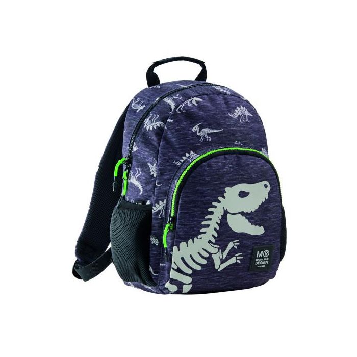 Miquelrius MR19275 Mochila doble London reciclada T-Rex, 12L, RPET, asas ergonómicas, acolchada
