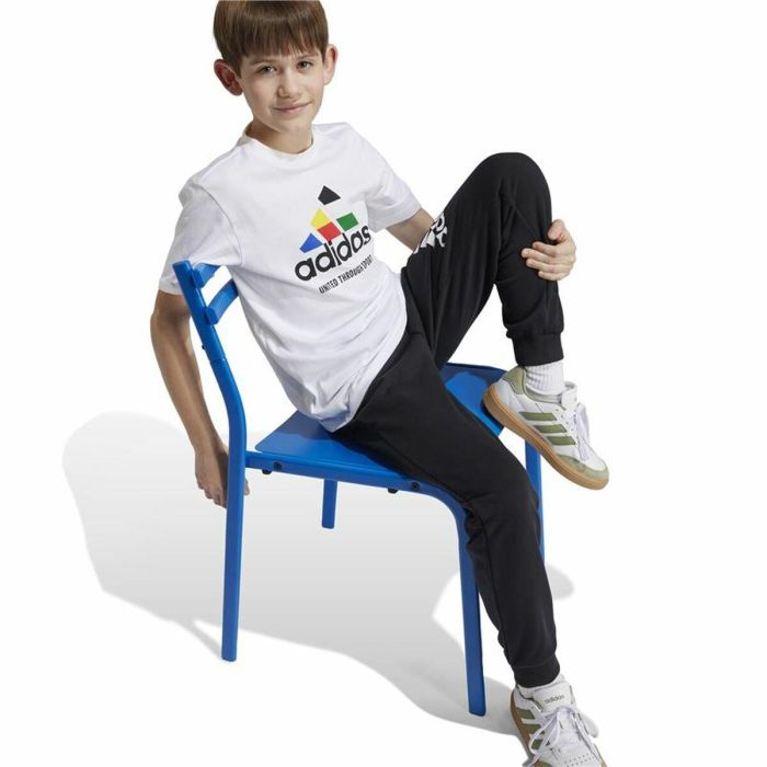 Camiseta de Manga Corta Infantil Adidas Nations Blanco