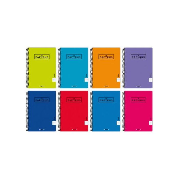 Bloc Papyrus Uniclas Tapa Pp Fº 80H Pauta 3.5 90G Rojo Paquete De 5 (Set de 5)