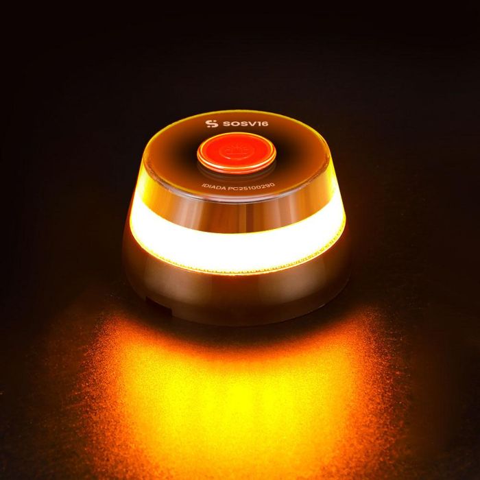 Baliza v16 de emergencia homologada conectada geolocalizable con dgt 3.0 sosv16 2