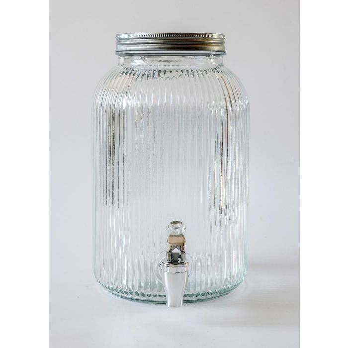 Inde Tarro Vidrio Dispensador con Grifo Lines 4L 15x26 cm 4 Inde Tarro Vidrio Dispensador con Grifo Lines 4L 15x26 cm 4