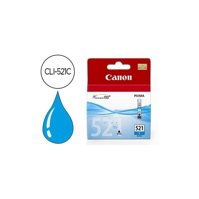 Canon Tinta Cian Pixma Mp620-630-980 Cartucho Cli 521 C