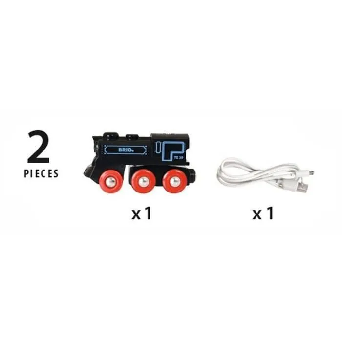 Brio World 33599 Locomotora Recargable de Juguete Estilo Clásico 4