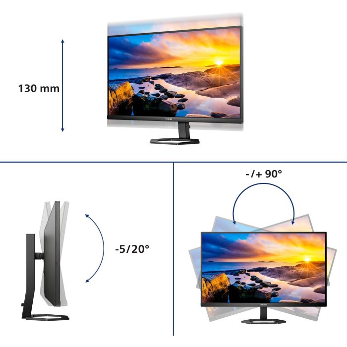 Philips 27E1N5500LA Monitor Profesional 27" QHD (2560x1440) VA 1ms MPRT con Altavoces y Altura Ajustable Negro 3 Philips 27E1N5500LA Monitor Profesional 27" QHD (2560x1440) VA 1ms MPRT con Altavoces y Altura Ajustable Negro 3