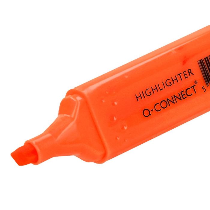 Rotulador Q-Connect Fluorescente Naranja Punta Biselada 10 unidades 2