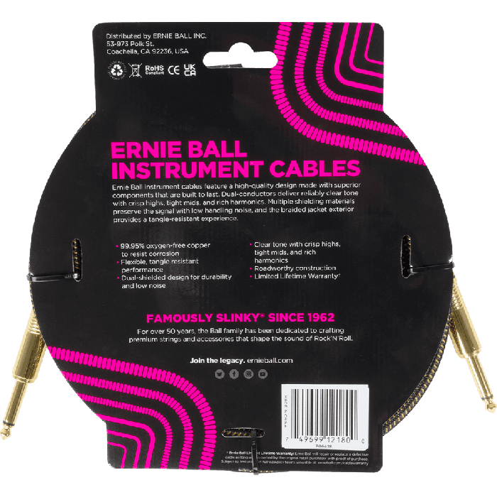 Cable Eb Instrumento Trenzado Jack-Jack Ss 3 M - Pay Dirt 1 Cable Eb Instrumento Trenzado Jack-Jack Ss 3 M - Pay Dirt 1