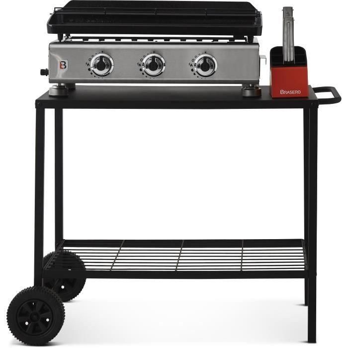Trolley BRASERO para plancha - Acero - 85 cm 1 Trolley BRASERO para plancha - Acero - 85 cm 1