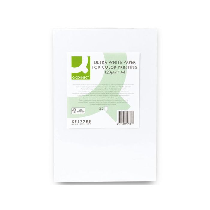 Papel Fotocopiadora Q-Connect Ultra White Din A4 120 gramos Paquete De 250 Hojas 6