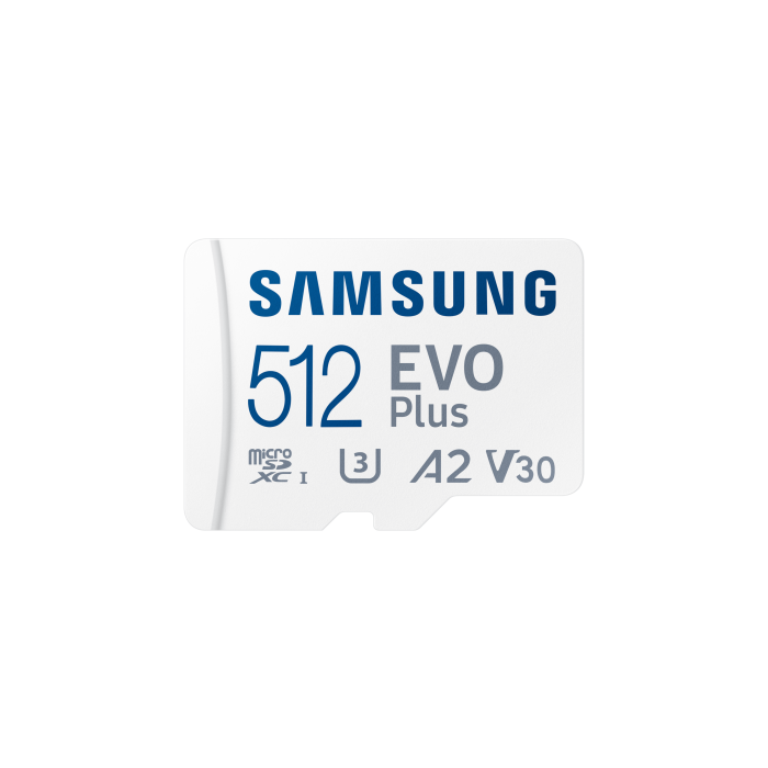 Samsung MB-MC512SA/EU Tarjeta Memoria microSDXC EVO Plus 2023 512GB con Adaptador SD 160MB/s U3 V30 A2