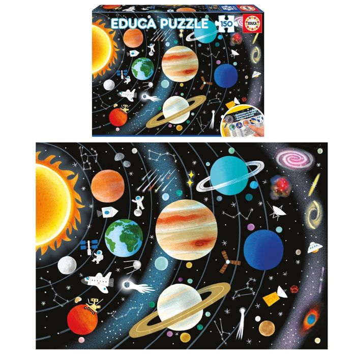 Educa 19584 Puzzle Sistema Solar 150 piezas con lámina incluida 48x34 cm +6 años 0 Educa 19584 Puzzle Sistema Solar 150 piezas con lámina incluida 48x34 cm +6 años 0