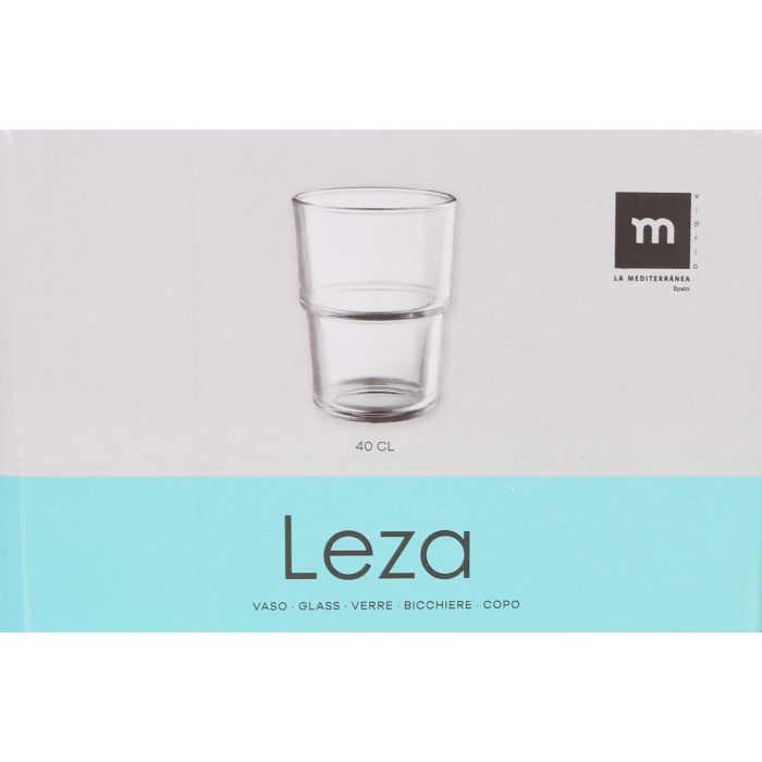 La Mediterranea Set 6 Vasos Leza 400 ml (8 Cajas)