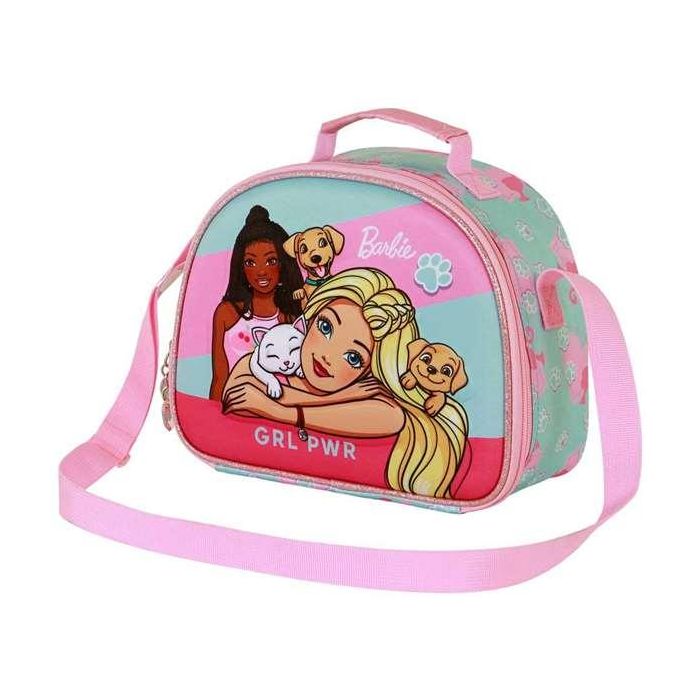 Karactermania Bolsa Portamerienda 3D Barbie Pets Rosa 25,5 x10 x20 cm 1