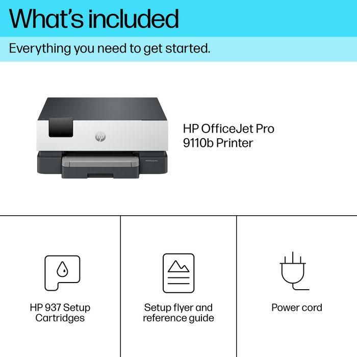 HP OfficeJet Pro 9110b Impresora Profesional de Inyección de Color para Oficinas Distribuidas y Fuerzas Laborales Híbridas 4