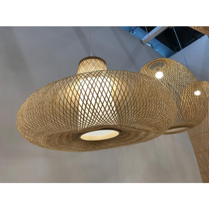 DKD Home Decor Lámpara de Techo Balines Bambú Natural 75 x 75 x 48 cm 3