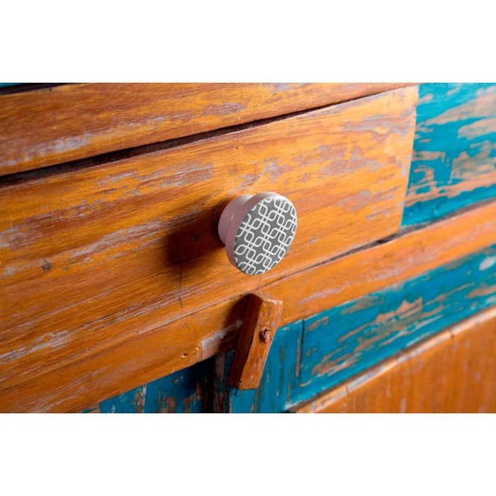 Blister con 4 pomos redondos para mueble fabricado en madera acabado gris mod. e225 ø38mm rei 2