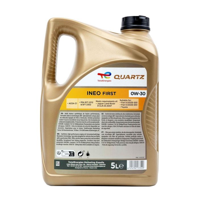 Aceite de Motor para Coche Totalenergies Ineo First 0W30 5 L 1