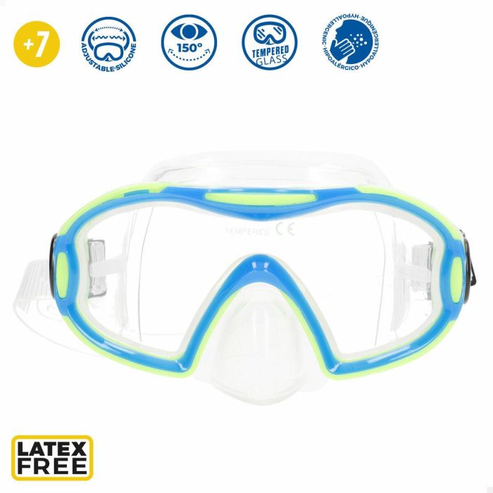 Gafas de Buceo con Tubo AquaSport Azul Rosa (6 Unidades) 4 Gafas de Buceo con Tubo AquaSport Azul Rosa (6 Unidades) 4