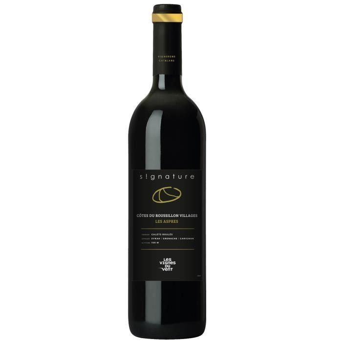 Signature Les Aspres Vignes du Vent 2022 Côtes du Roussillon Villages - Vino tinto Languedoc Signature Les Aspres Vignes du Vent 2022 Côtes du Roussillon Villages - Vino tinto Languedoc