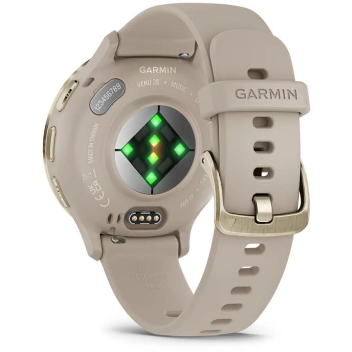 Garmin Venu 3S french gray/softgold Reloj Inteligente con GPS y Monitor de Actividad AMOLED Pantalla Táctil 1.2" Unisex Sumergible 6