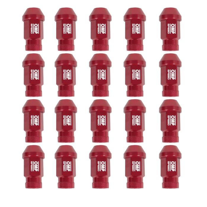 Omp Speed Juego De 20 Tuercas De Aluminio M14x1.5 Llave De 19 Largo 40 mm Color Rojo De Aluminio 7075 OMPS09931406 2 Omp Speed Juego De 20 Tuercas De Aluminio M14x1.5 Llave De 19 Largo 40 mm Color Rojo De Aluminio 7075 OMPS09931406 2