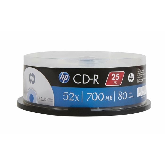 CD-R HP 25 Unidades 700 MB 52x 1