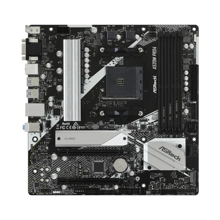 Placa Base ASRock A520M Pro4 AMD AMD AM4 3 Placa Base ASRock A520M Pro4 AMD AMD AM4 3