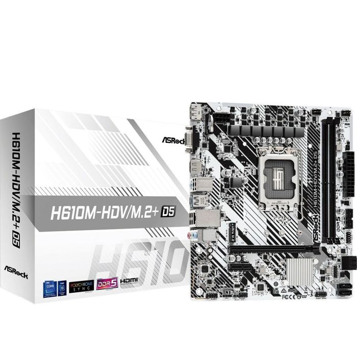 Placa Base ASRock H610M-HDV/M.2+ D5 LGA 1700 INTEL H610 1