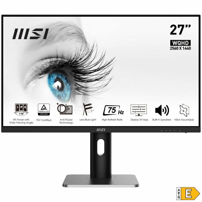 Monitor Gaming MSI PRO MP273QP 27" Wide Quad HD 75 Hz LED 7 Monitor Gaming MSI PRO MP273QP 27" Wide Quad HD 75 Hz LED 7