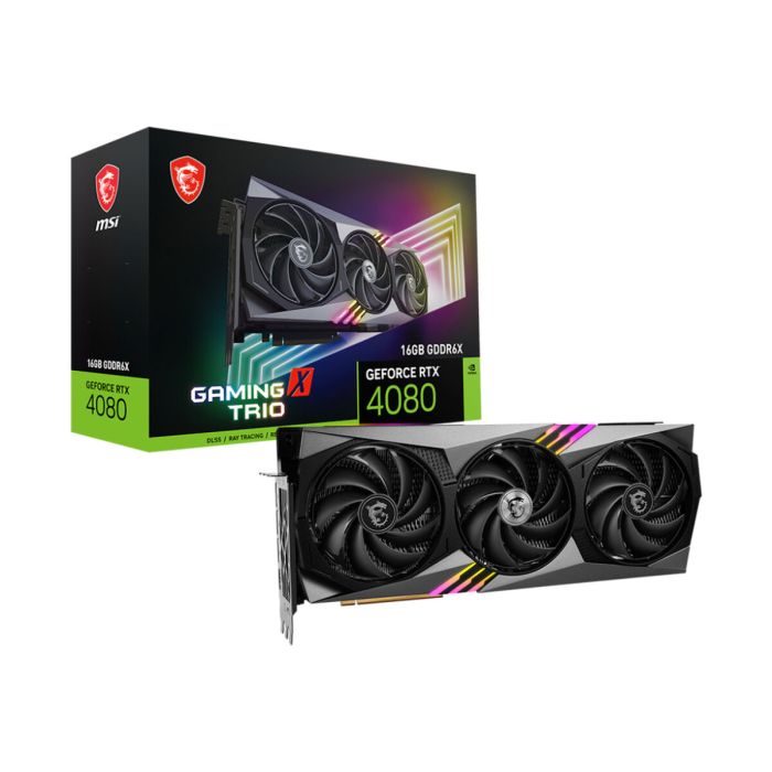 Tarjeta Gráfica MSI GeForce RTX 4080 16GB GAMING X TRIO 16 GB RAM NVIDIA GeForce RTX 4080 2