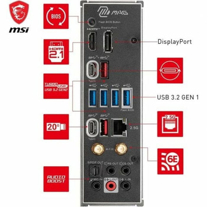 Placa Base MSI MAG X670E TOMAHAWK WIFI AMD AM5 AMD 2