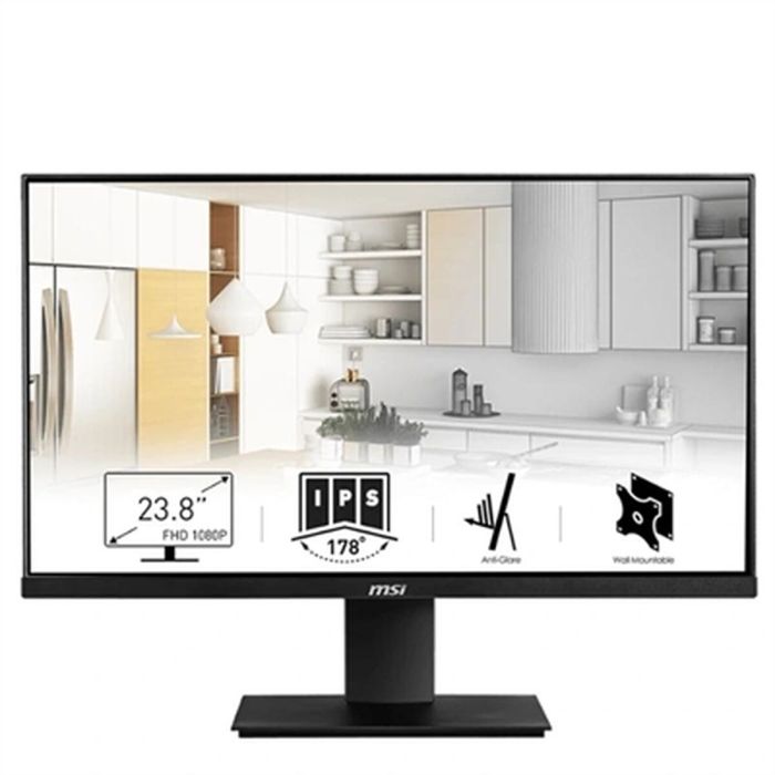 MSI Monitor Pro Mp2412. 23.8” (60Cm). Plano. Va. 1920X1080 (Fhd). 100Hz. Negro