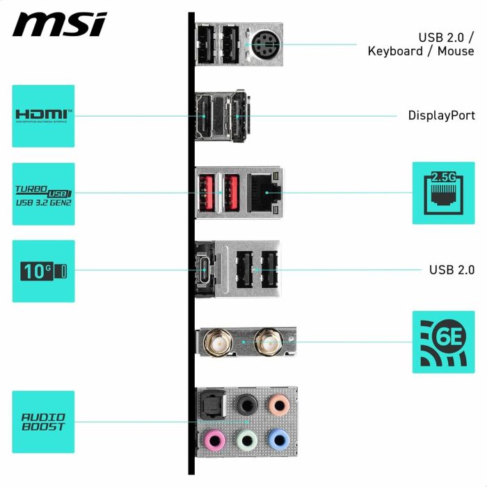 Placa Base MSI 007D98-043R LGA 1700 Intel B760 1