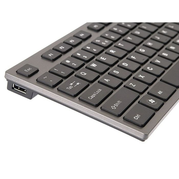 Teclado A4 Tech KV-300H QWERTY Negro Gris Monocromo Negro/Gris 4