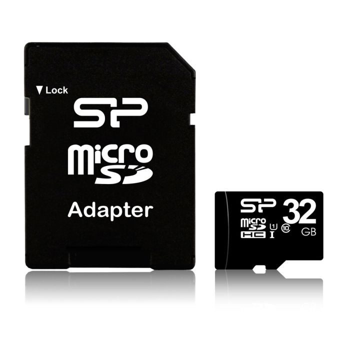 Tarjeta de Memoria Micro SD con Adaptador Silicon Power SP032GBSTH010V10SP SDHC 32 GB 1