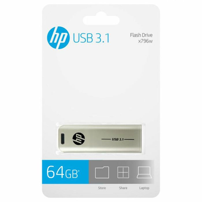 Memoria USB HP HPFD796L-64 Plateado Acero 64 GB (1 unidad) 1