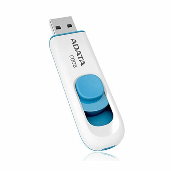 Memoria USB Adata AC008-64G-RWE 64 GB Blanco Azul/Blanco 64 GB 1