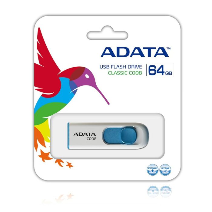 Memoria USB Adata 64GB C008 64 GB Azul 64 GB (1 unidad) 2