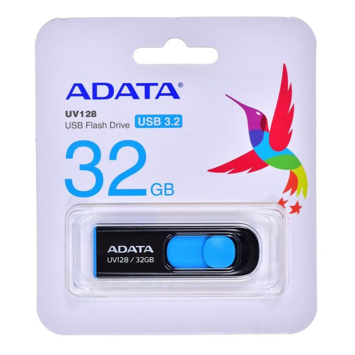 Memoria USB Adata DashDrive UV128 32GB Azul Negro Negro/Azul 32 GB 5